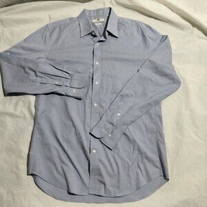 Uniqlo Men's Long Sleeve Button Down Shirt Slim Fit Blue Size M